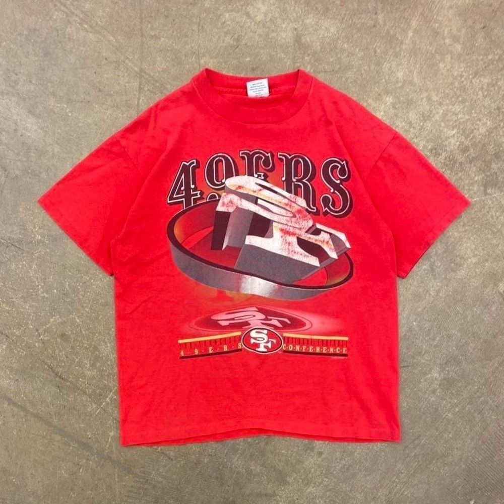 Vintage NFL San Francisco 49ers 90s Cool Graphic Single Stitch Football Shirt XL